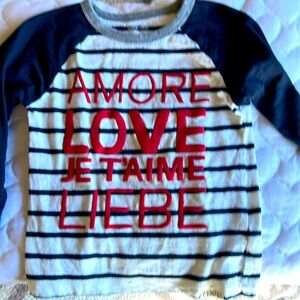 BabyGap Valentines Day Love Shirt Size 3 years